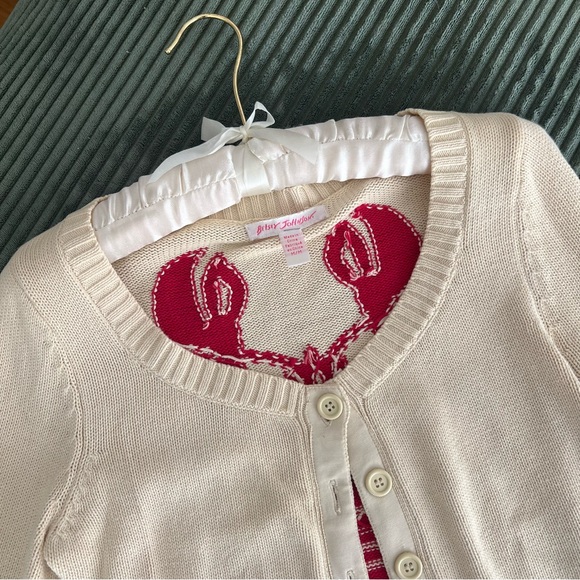 Super Rare Betsey Johnson Lobster Cardigan - Picture 3 of 3